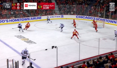 Deja vu.  Human Backboard Tyler Bertuzzi scores on the great pass from Connor Bedard for his 7th goal of the year.