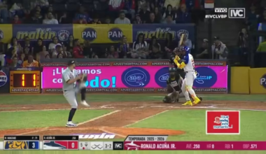 Ronald Acuña Jr Sends One Deep in his First Home Run of the Venezuelan Winter League!