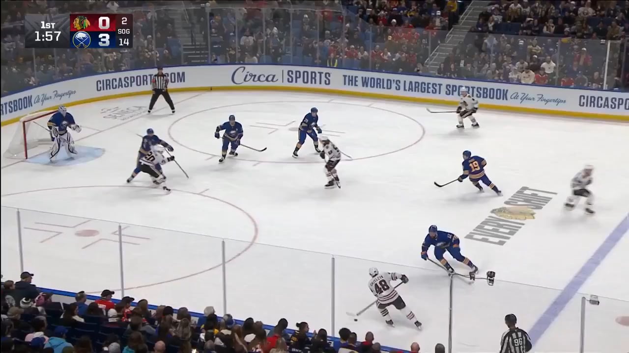 Tyler Bertuzzi finds the puck on the Sam Rinzel shot for his 11th of the year.  Connor Bedard gets his 100th career NHL assist.