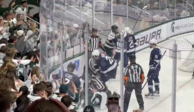 Ryker Lee got a game misconduct