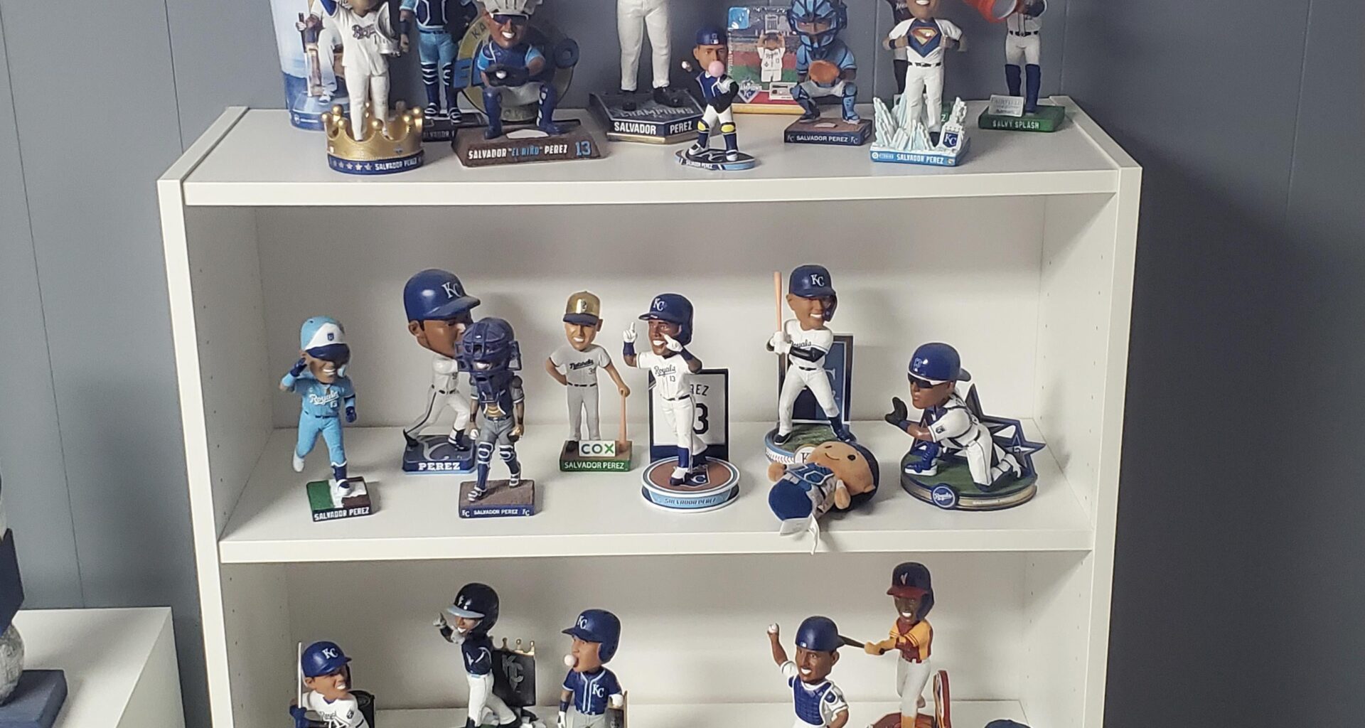 My dad's Salvy bobblehead collection.