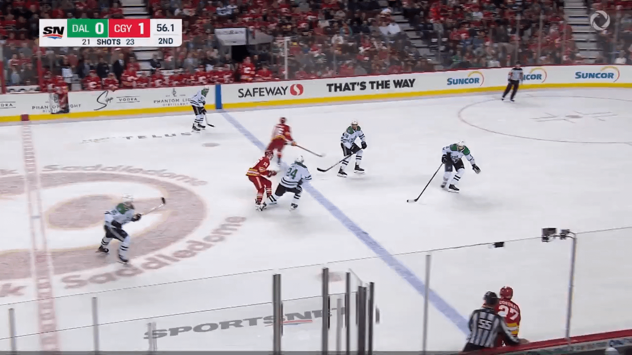 Mikko Rantanen received 5 minute major and a game misconduct for this boarding Matt Coronato.