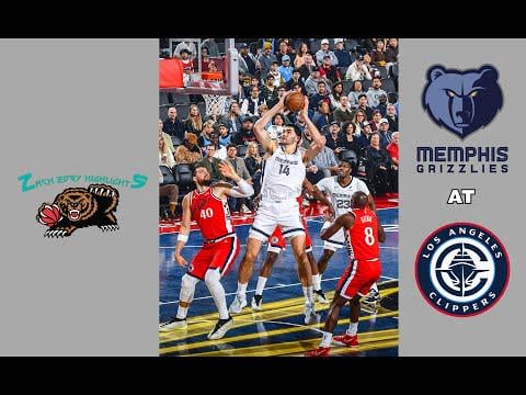 Zach Edey Highlights at  Los Angeles Clippers - November 28, 2025