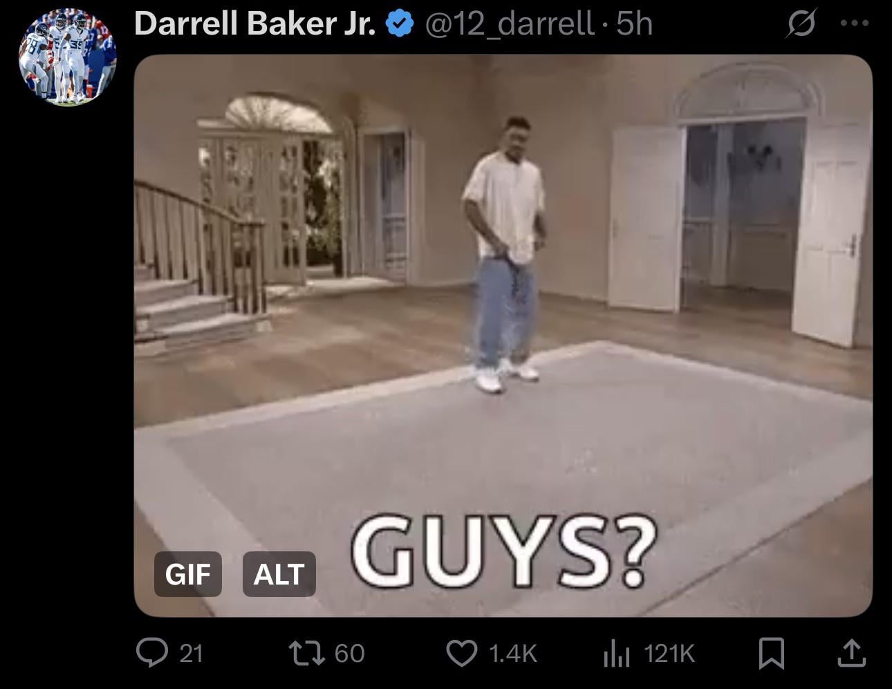 Current Tennessee Titan CB via Twitter