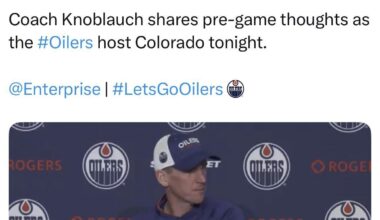 [Oilers] “It will be exciting for the fans” They just lost 9-1 to Colorado.