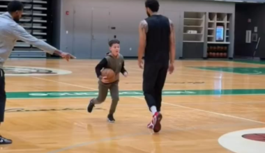 Deuce helping JT with his workout