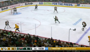 In the building he played in last year, Wood ties the game and extends his points streak to 4 games