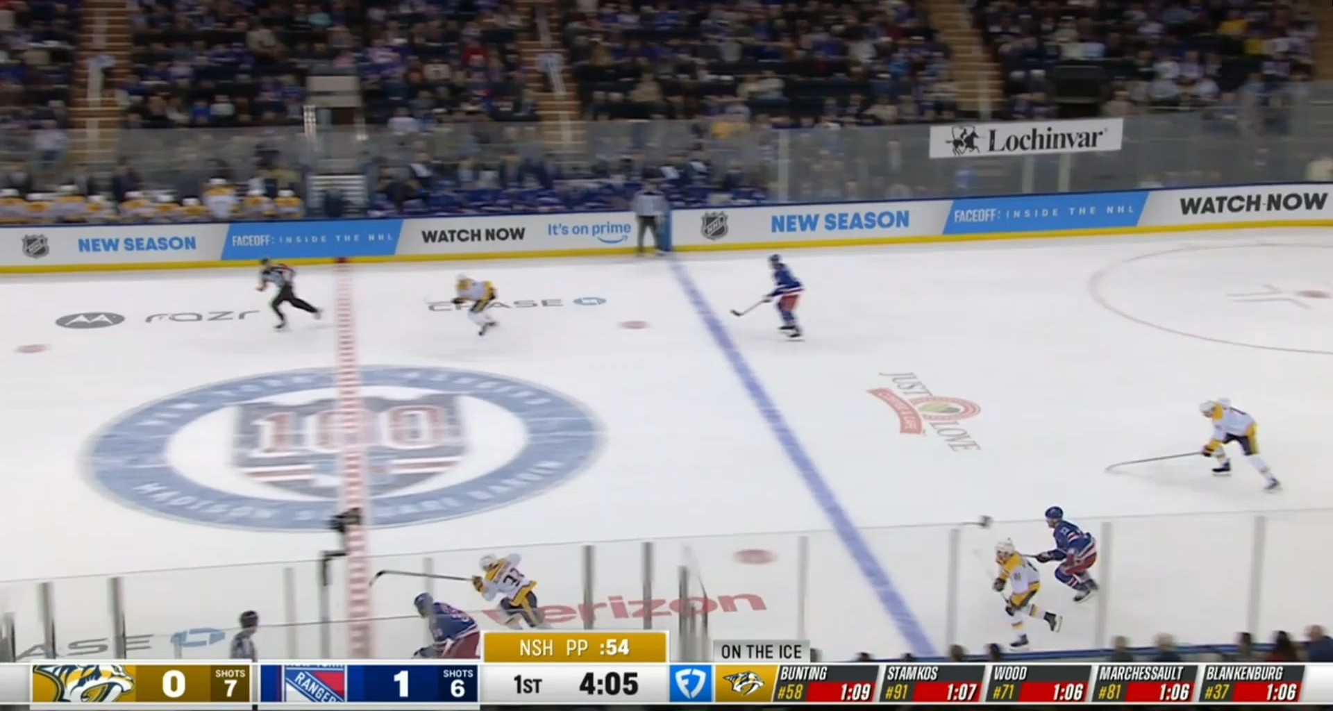 Matthew Wood bats the puck in on the power play