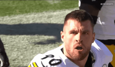 [Highlight] JJ Watt reacting to TJ Watt passing his sack total: "I'm gonna put the pads back on. This is preposterous."