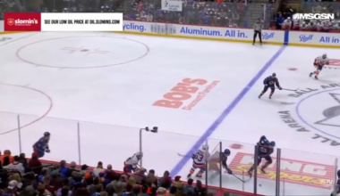 Romanov takes out 2 Avs with a hip check