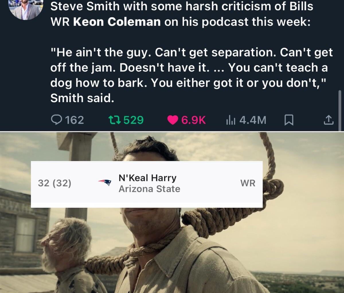 It’s funny when this happens to other teams