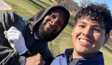 Met Dante Hall at the course