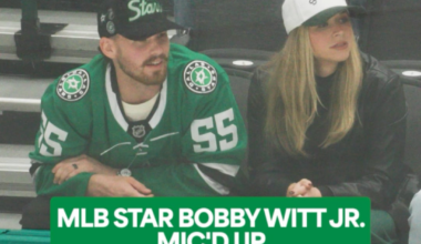 Bobby Witt Jr. of the Kansas City Royals mic'd up at a Dallas Stars game