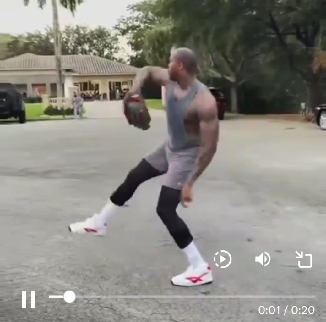 Wow Chapman is a Large Man, getting some work in for next season.