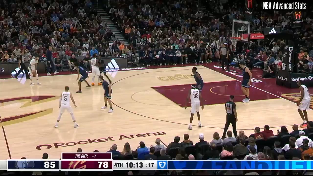 Evan Mobley in the fourth quarter against the Grizzlies