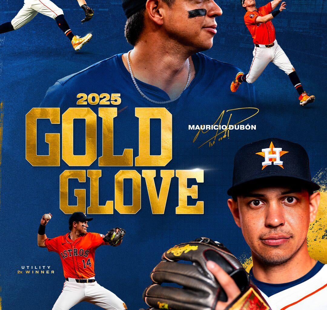 Congrats to Mauricio Dubón, 2025 Gold Glove Winner.