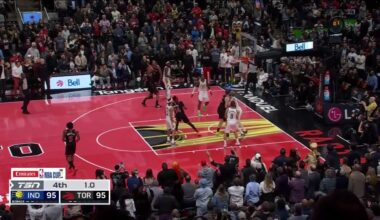 [Highlight] Brandon Ingram proves why he's a hooper's hooper, getting the final bucket of the game with a clutch 2 to put the Raptors in the lead | Pacers fail to score on the final possession with 0.6 on the clock