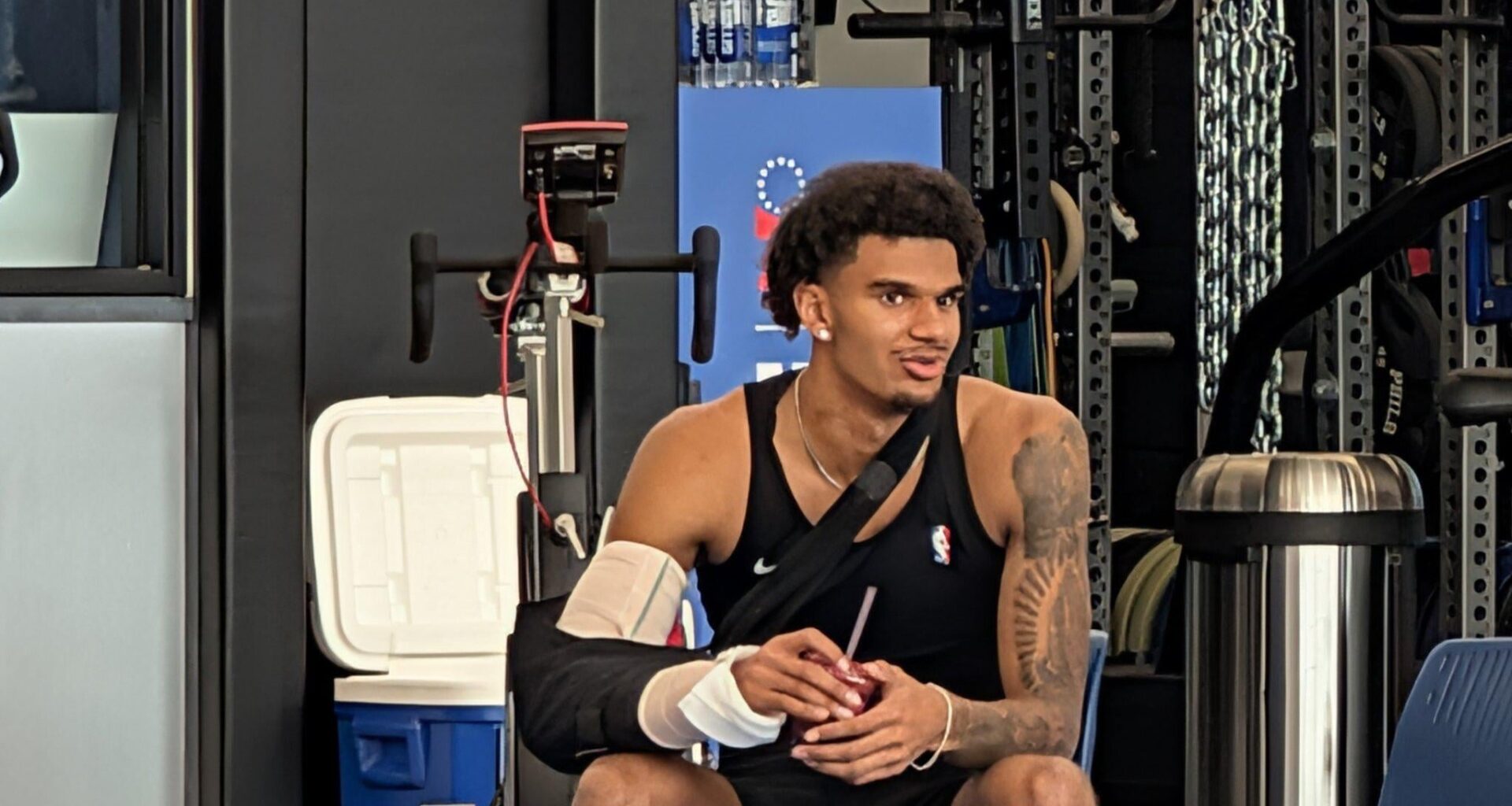 Dominick Barlow's lacerated elbow