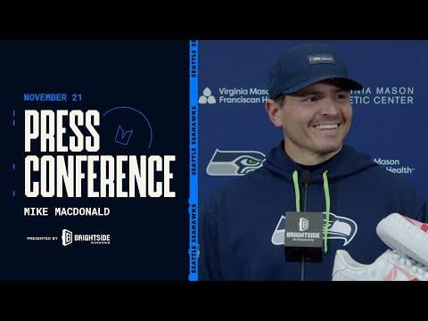 Head Coach Mike Macdonald Gives Final Updates Ahead of Week 12 at Titans