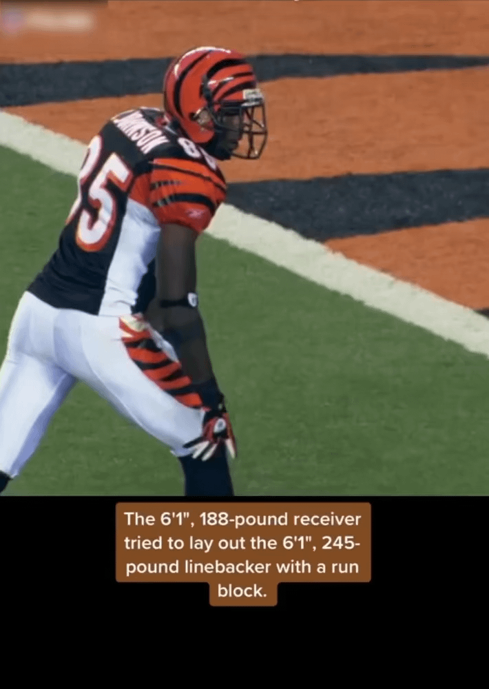 Chad Johnson tries to blindside NFL Hall of Famer Ray Lewis