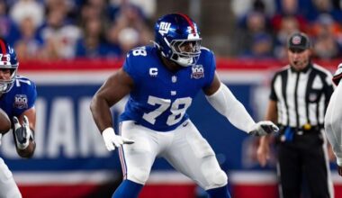 Andrew Thomas has allowed just one sack (0.3%, 3rd-lowest) and 2 quick pressures (0.6%, 2nd-lowest) this season, per Next Gen Stats.