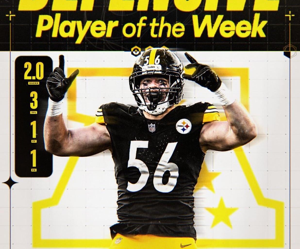 Alex Highsmith defensive player of the week!