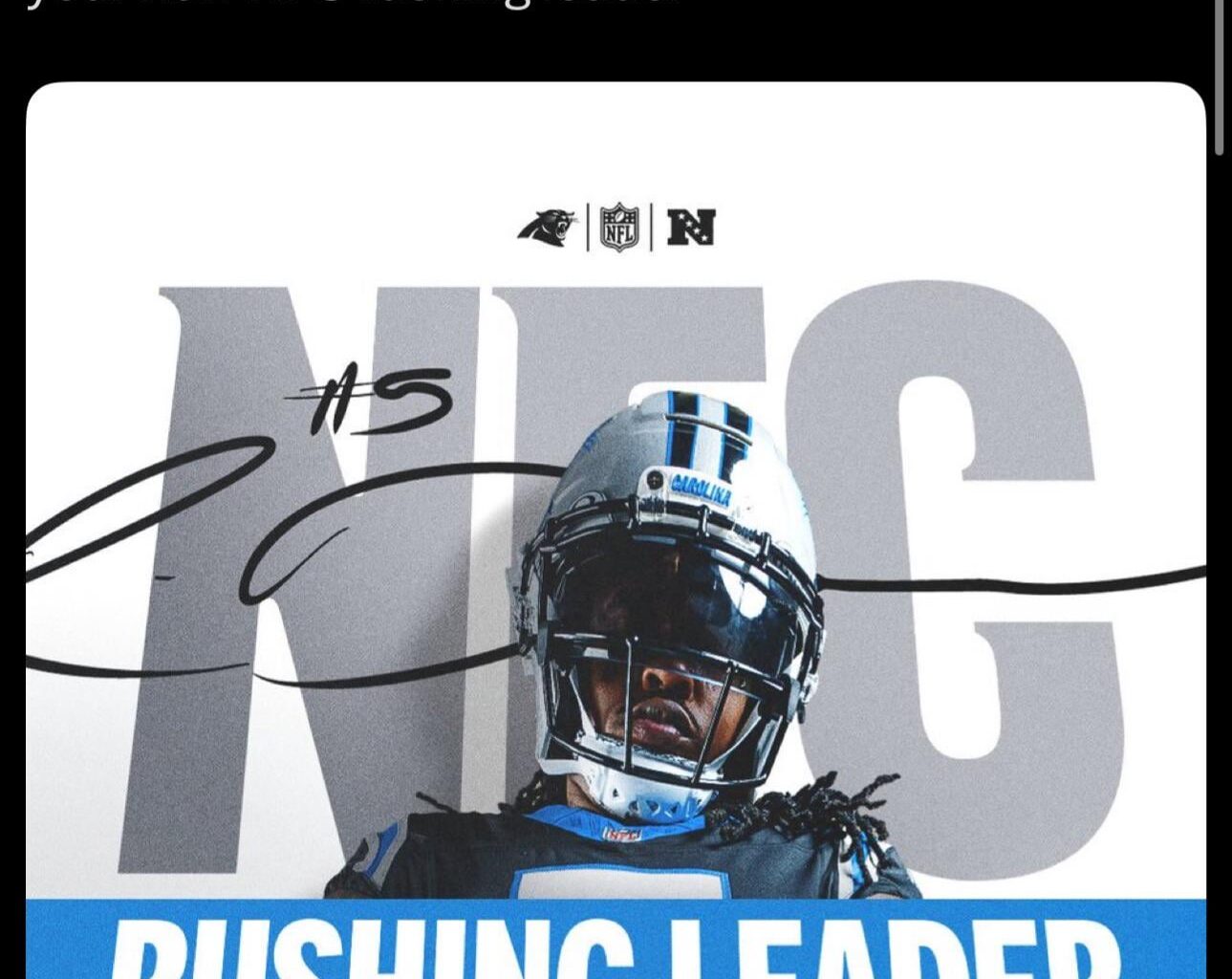 [Panthers] New NFC rushing leader