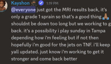 Kayshon Boutte confirms grade 1 sprain, hopes to be back vs the Jets