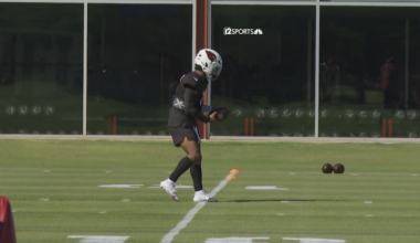 This was Kyler Murray practicing last week preparing for the Cowboys. Now he's been placed on injured reserve.