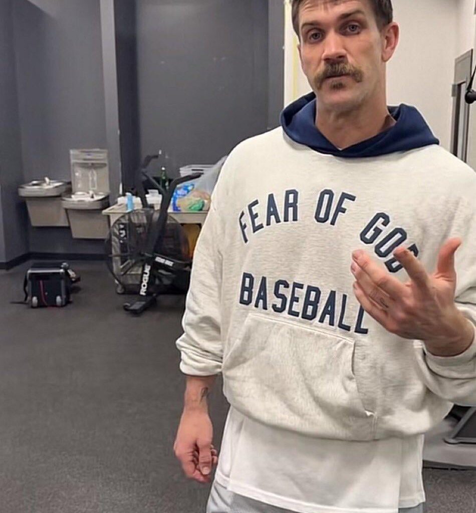 Bryce Harper shows off the mustache only look