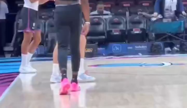 Bam comes over to greet Duncan Robinson 🤝 Love and respect at the end of the day 🔥🔥🔥