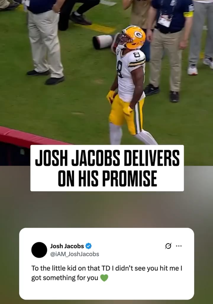 Josh Jacobs. A man of his word
