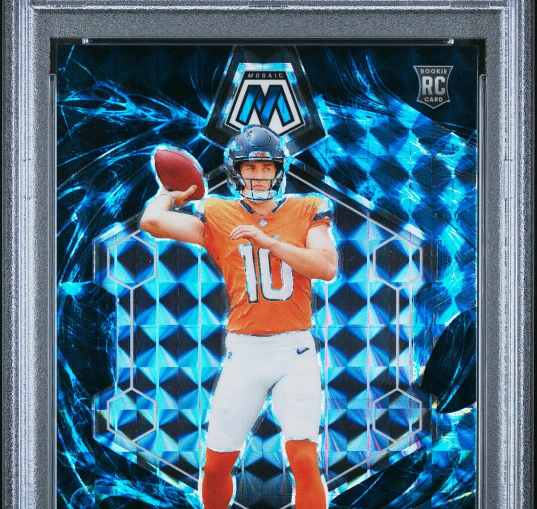 2024 panini mosaic bo nix #312 genesis psa gem mint 10