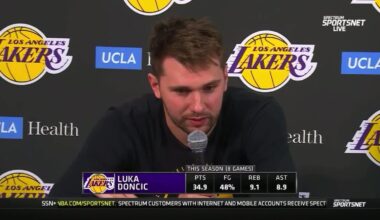 Luka Doncic on Nico Harrison: “Dallas, fans, players, always have a special place in my heart. I thought I was going to stay there forever but I didn't. They’ll always be a special place for me. Always I can call it home. Right now, I'm focused on the Lakers, trying to move on.”