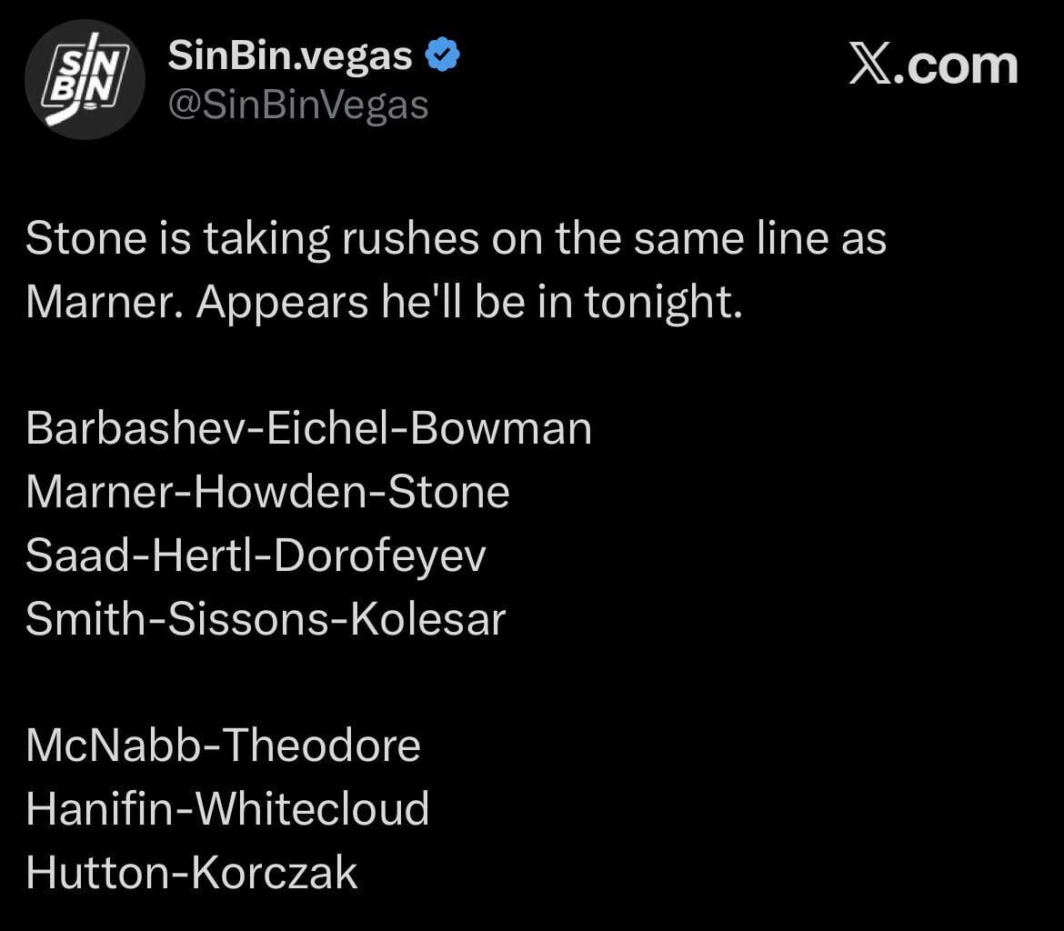 Looks like the captain will return tonight