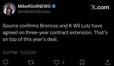 [Klis] Source confirms Broncos and K Wil Lutz have agreed on three-year contract extension. That’s on top of this year’s deal.