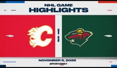 NHL Highlights | Flames vs. Wild - November 9, 2025