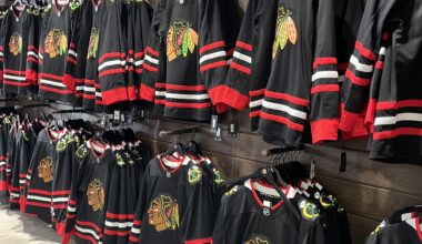 11/23 Blackhawks store black jersey re-stock