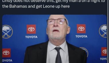 Yeah, hoping Ruff and the Sabres “mutually” part ways here. Give Leone the reins for the rest of the season and see how he does.