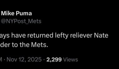 [Puma] The Rays have returned lefty reliever Nate Lavender to the Mets