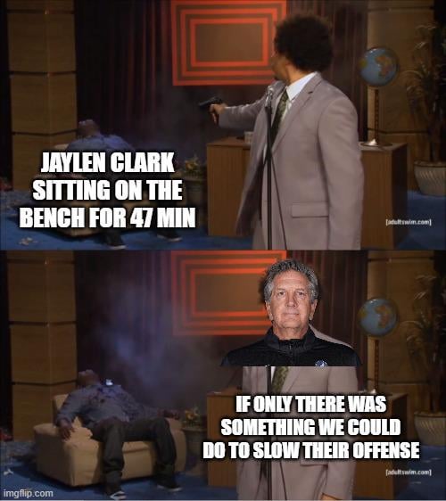 Jaylen Clark should've played all 53 min last night