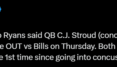 DeMeco officially rules out CJ Stroud and Jalen Pitre for Thursday's game