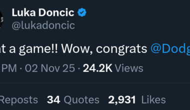 Luka congratulated the Dodgers for winning! 🥇