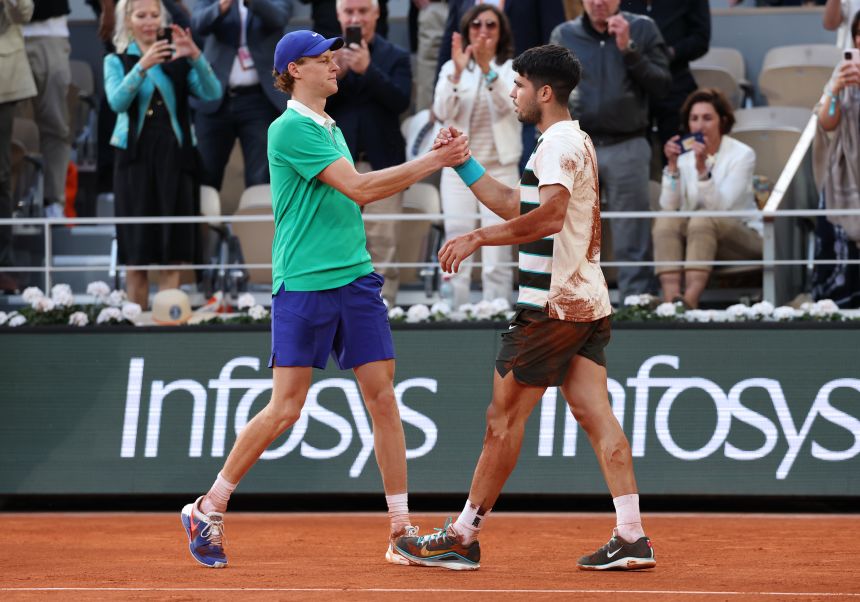 The Spaniard and Italian played out an all-time classic French Open final earlier this year with Alcaraz prevailing in a five set epic