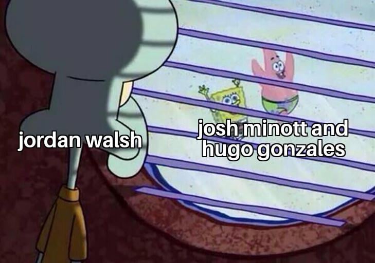 Josh and Hugo surpassed Jordan and Baylor on the rotation in just a few games