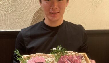 A photo of Yoshinobu Yamamoto during his NPB days. He often visited a yakiniku restaurant owned by Hiroaki Onishi, a former Orix player.