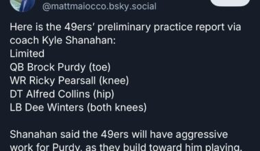 Ricky Pearsall will practice today!