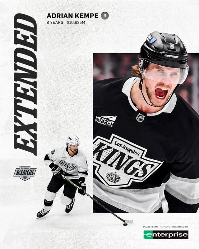 [OFFICIAL] Adrian Kempe signs an 8-year contract extension with an AAV of $10.625 million