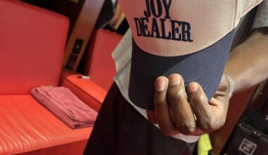 Bam Adebayo’s hat: "JOY DEALER" 😂😂😂 [Posting this again, accidentally deleted it]