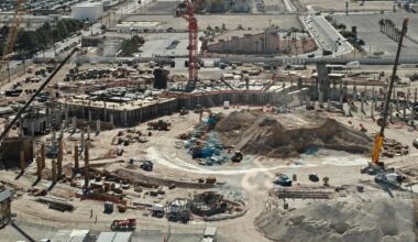 Vegas A's site has active construction